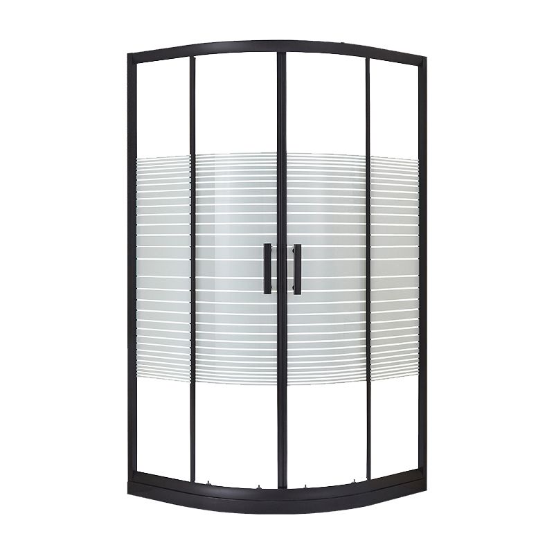 Corner Round Framed Shower Kit Double Sliding Double Sliding Shower Kit Clearhalo 'Bathroom Remodel & Bathroom Fixtures' 'Home Improvement' 'home_improvement' 'home_improvement_shower_stalls_enclosures' 'Shower Stalls & Enclosures' 'shower_stalls_enclosures' 'Showers & Bathtubs' 1200x1200_ce53e5a2-2127-4a5d-a687-95e8d4443d99