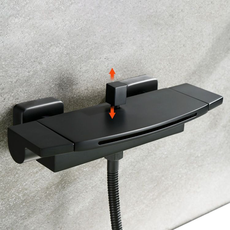 Modern Shower Faucet Brass Handheld Shower Head Wall Mounted Shower Trim Clearhalo 'Bathroom Remodel & Bathroom Fixtures' 'Home Improvement' 'home_improvement' 'home_improvement_shower_faucets' 'Shower Faucets & Systems' 'shower_faucets' 'Showers & Bathtubs Plumbing' 'Showers & Bathtubs' 1200x1200_ce54b593-3698-42e4-a5e5-fbf963a8705e