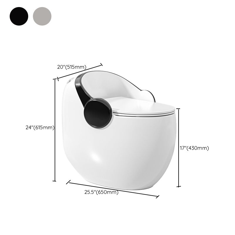 Contemporary Ceramic Toilet Floor Mount Urine Toilet with Slow Close Seat for Bathroom Clearhalo 'Bathroom Remodel & Bathroom Fixtures' 'Home Improvement' 'home_improvement' 'home_improvement_toilets' 'Toilets & Bidets' 'Toilets' 1200x1200_ce612f2a-96be-4f2b-85ec-427123d5fbbd