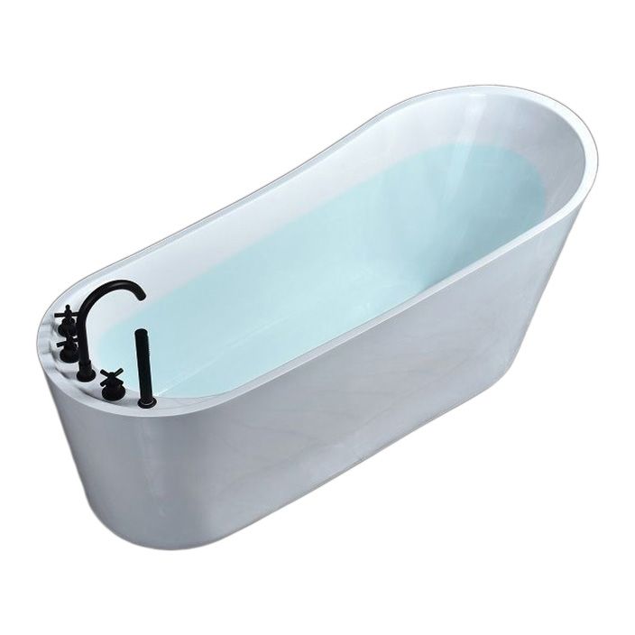 Modern Acrylic Freestanding Bathtub Soaking Single Slipper Tub in White Clearhalo 'Bathroom Remodel & Bathroom Fixtures' 'Bathtubs' 'Home Improvement' 'home_improvement' 'home_improvement_bathtubs' 'Showers & Bathtubs' 1200x1200_ce64b925-3da5-48b9-84af-36b1ec0cf9b7