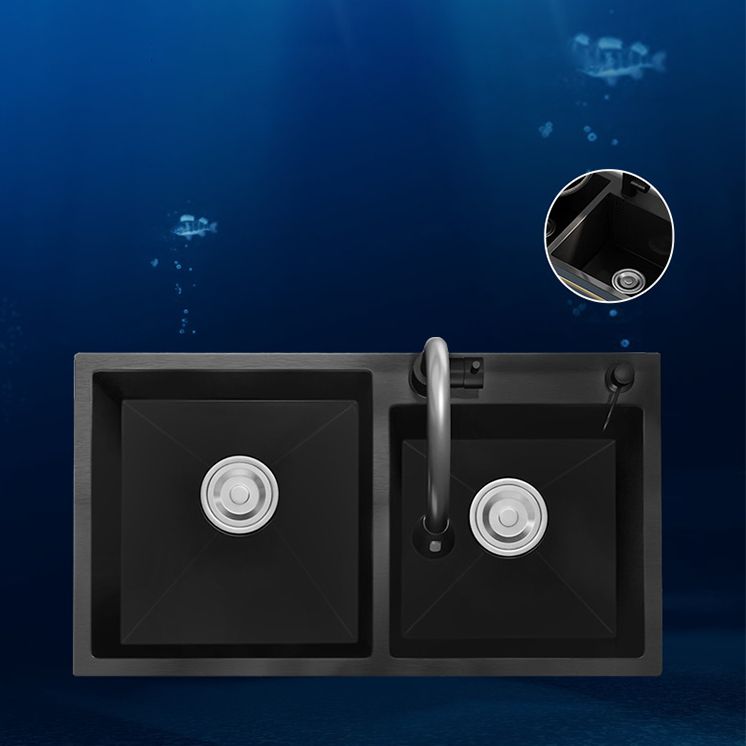 Modern Style Kitchen Sink Stainless Steel All-in-one Kitchen Sink with Drain Strainer Kit Clearhalo 'Home Improvement' 'home_improvement' 'home_improvement_kitchen_sinks' 'Kitchen Remodel & Kitchen Fixtures' 'Kitchen Sinks & Faucet Components' 'Kitchen Sinks' 'kitchen_sinks' 1200x1200_ce6e6115-ccd8-4620-b033-ea22e79f84e0