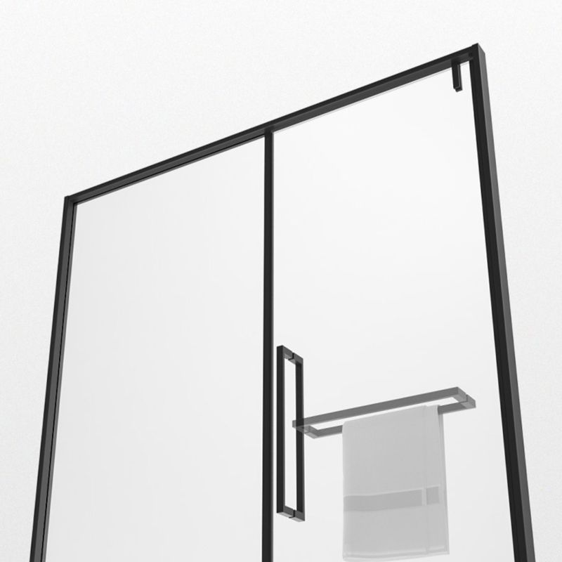 Single Sliding Semi Frameless Shower Door, Tempered Glass Shower Screen Clearhalo 'Bathroom Remodel & Bathroom Fixtures' 'Home Improvement' 'home_improvement' 'home_improvement_shower_tub_doors' 'Shower and Tub Doors' 'shower_tub_doors' 'Showers & Bathtubs' 1200x1200_ce6fbb4c-ce52-4c61-9f1a-1c05b6ba3db0