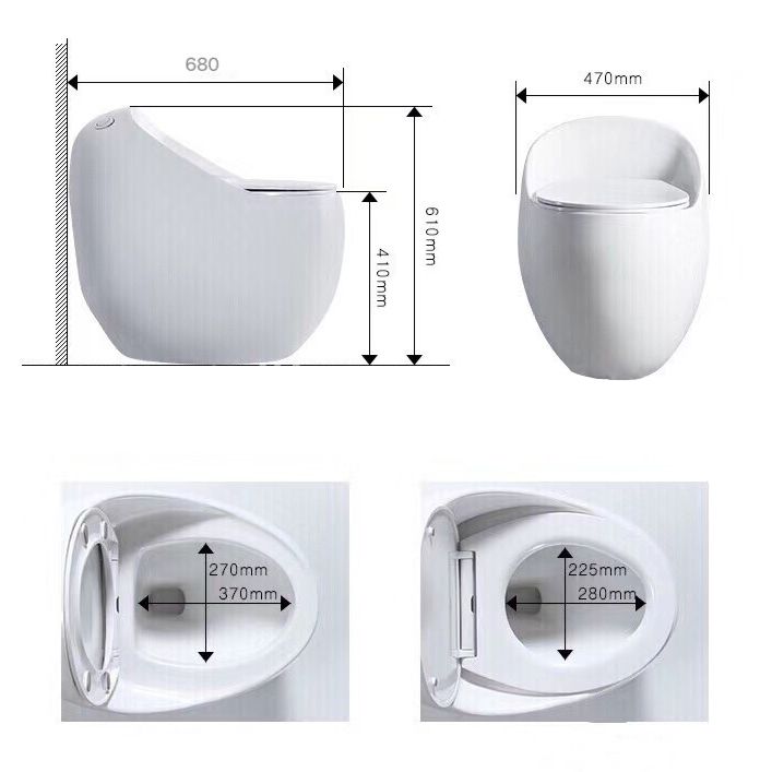 Modern UF Siphon Jet Toilet Bowl Floor Mount Flush Toilet with Toilet Seat Clearhalo 'Bathroom Remodel & Bathroom Fixtures' 'Home Improvement' 'home_improvement' 'home_improvement_toilets' 'Toilets & Bidets' 'Toilets' 1200x1200_ce83d601-6295-41ae-8f93-4e51e73dbe5c