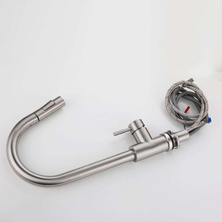 Modern Pull down Sprayer Water Filler One Handle High Arch Kitchen Faucet Clearhalo 'Home Improvement' 'home_improvement' 'home_improvement_kitchen_faucets' 'Kitchen Faucets' 'Kitchen Remodel & Kitchen Fixtures' 'Kitchen Sinks & Faucet Components' 'kitchen_faucets' 1200x1200_ce909967-5e83-47f0-94e3-75e0ae4983ea