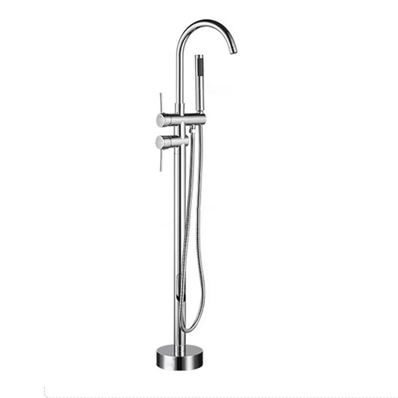 Modern Freestanding Tub Faucet Floor Mounted Lever Freestanding Tub Filler Trim Clearhalo 'Bathroom Remodel & Bathroom Fixtures' 'Bathtub Faucets' 'bathtub_faucets' 'Home Improvement' 'home_improvement' 'home_improvement_bathtub_faucets' 1200x1200_ceb6e499-0fc1-4b6f-a448-6cd616392a9c