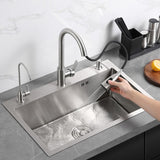 Modern Kitchen Sink Stainless Steel Kitchen Sink with Drain Strainer Kit Clearhalo 'Home Improvement' 'home_improvement' 'home_improvement_kitchen_sinks' 'Kitchen Remodel & Kitchen Fixtures' 'Kitchen Sinks & Faucet Components' 'Kitchen Sinks' 'kitchen_sinks' 1200x1200_cebdf4ab-b72c-4560-83c5-4ec7a1ba0904
