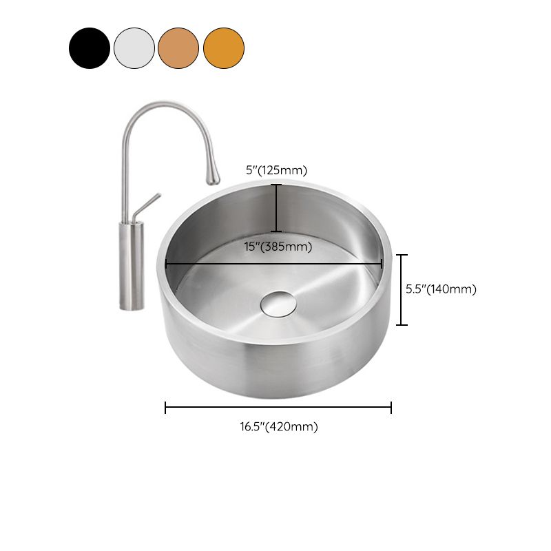 Modern Stainless Steel Wash Stand Round Trough Sink for Bathroom Clearhalo 'Bathroom Remodel & Bathroom Fixtures' 'Bathroom Sinks & Faucet Components' 'Bathroom Sinks' 'bathroom_sink' 'Home Improvement' 'home_improvement' 'home_improvement_bathroom_sink' 1200x1200_ceca20ed-4cd9-44e0-9401-0f428a4513b5