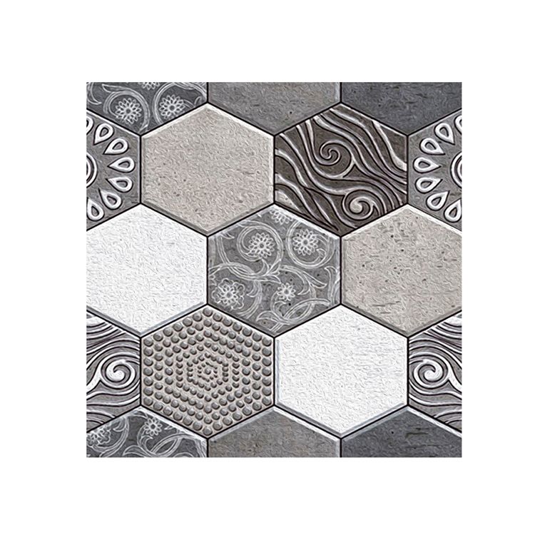Hexagonal Tile-Peel & Stick Plastic Stain Resistant Peel & Stick Mosaic Tile 5 Pack Clearhalo 'Flooring 'Home Improvement' 'home_improvement' 'home_improvement_peel_stick_blacksplash' 'Peel & Stick Backsplash Tile' 'peel_stick_blacksplash' 'Walls & Ceilings' Walls and Ceiling' 1200x1200_ceedd3c4-b7c7-40d0-9643-3d09536314f6