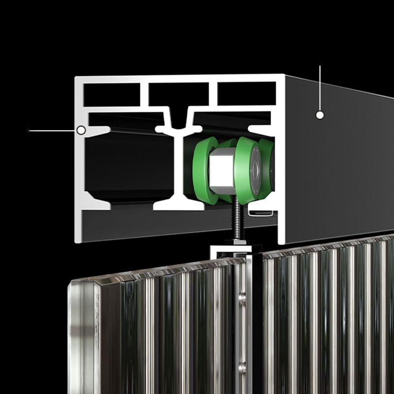 Narrow Edge Semi Frameless Shower Door Tempered Glass Double Sliding Shower Door Clearhalo 'Bathroom Remodel & Bathroom Fixtures' 'Home Improvement' 'home_improvement' 'home_improvement_shower_tub_doors' 'Shower and Tub Doors' 'shower_tub_doors' 'Showers & Bathtubs' 1200x1200_cef2cc70-860a-4a40-ade2-896985a2c15d