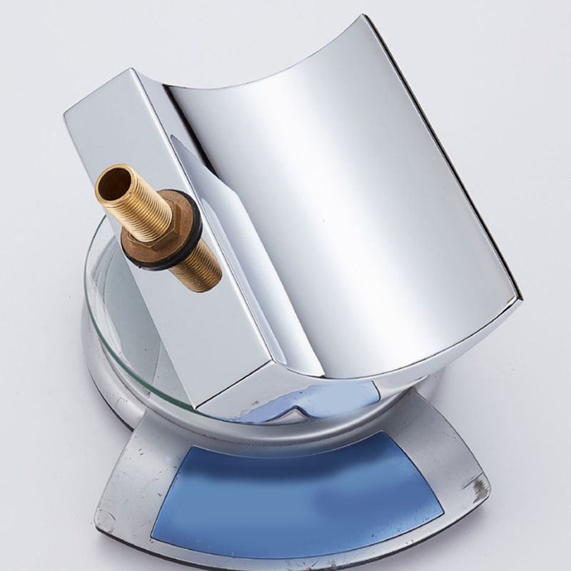 Modern Brass Roman Bathtub Faucet Waterfall Spout Tub Faucet Clearhalo 'Bathroom Remodel & Bathroom Fixtures' 'Bathtub Faucets' 'bathtub_faucets' 'Home Improvement' 'home_improvement' 'home_improvement_bathtub_faucets' 1200x1200_cf06e040-0756-42e1-ba1c-ea5e5a703a67