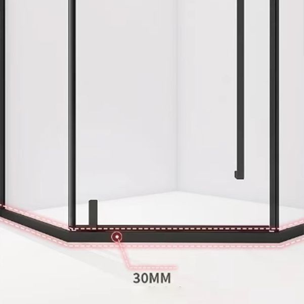 304 Stainless Steel Frame Shower Enclosure with 2 Door Handle Clearhalo 'Bathroom Remodel & Bathroom Fixtures' 'Home Improvement' 'home_improvement' 'home_improvement_shower_stalls_enclosures' 'Shower Stalls & Enclosures' 'shower_stalls_enclosures' 'Showers & Bathtubs' 1200x1200_cf284393-1cec-4d5b-b5ef-f1cb78975d6c