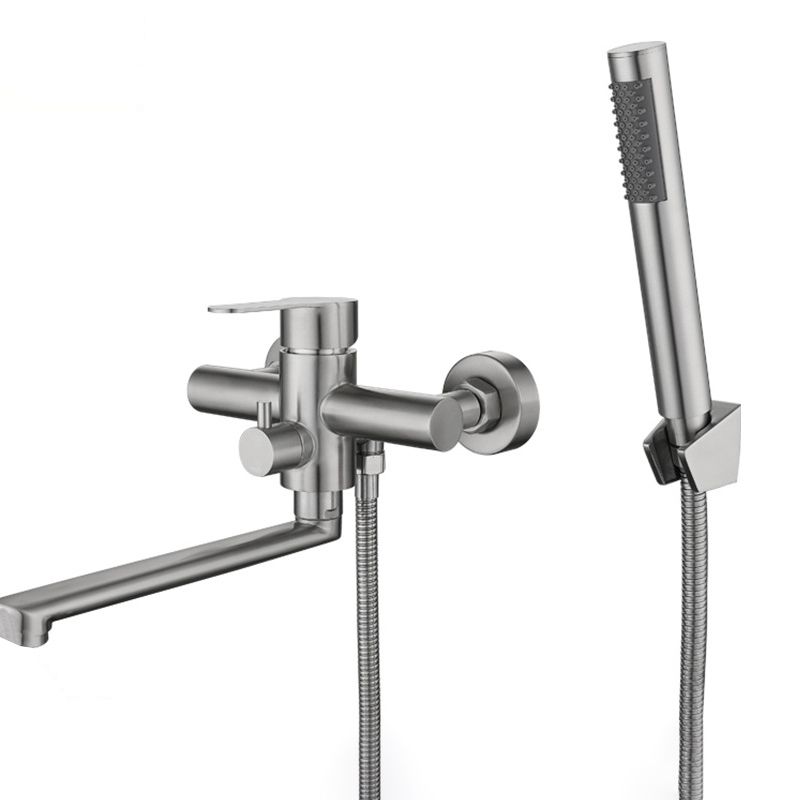 Contemporary Bridge-Style Kitchen Faucet Low Profile with Side Spray Clearhalo 'Home Improvement' 'home_improvement' 'home_improvement_kitchen_faucets' 'Kitchen Faucets' 'Kitchen Remodel & Kitchen Fixtures' 'Kitchen Sinks & Faucet Components' 'kitchen_faucets' 1200x1200_cf4d28c2-5164-48b0-b2e0-be97339a2995