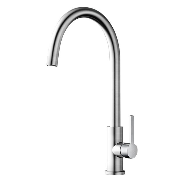 Classic Kitchen Faucet Stainless Steel High Arch Swivel Spout Standard Kitchen Faucets Clearhalo 'Home Improvement' 'home_improvement' 'home_improvement_kitchen_faucets' 'Kitchen Faucets' 'Kitchen Remodel & Kitchen Fixtures' 'Kitchen Sinks & Faucet Components' 'kitchen_faucets' 1200x1200_cf5ceb69-8f24-42d8-8a45-4ae85f50db05