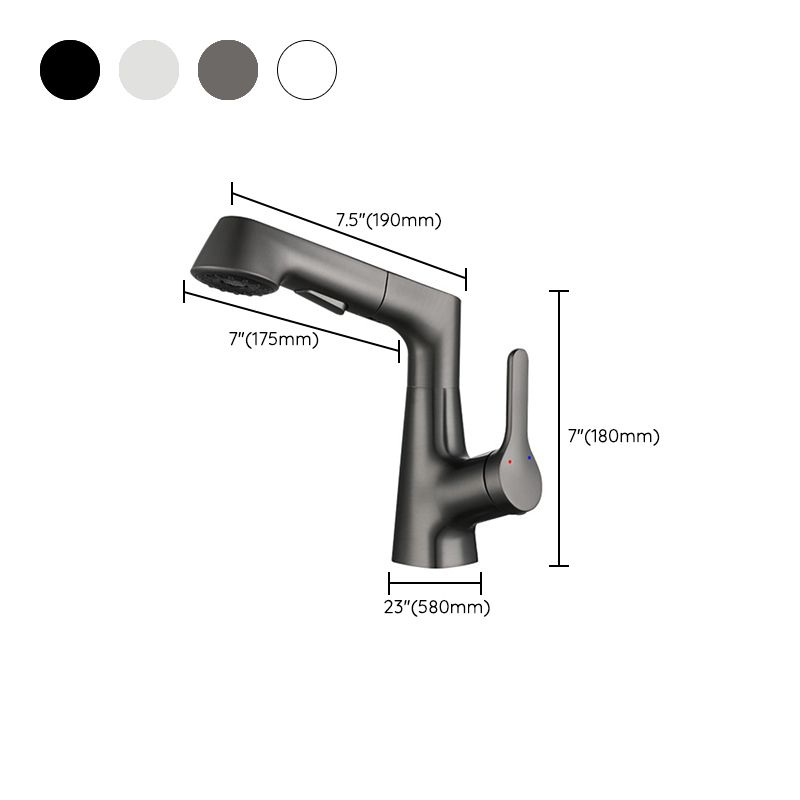 Modern Bathroom Faucet Solid Color Metal Centerset Lavatory Faucet Clearhalo 'Bathroom Remodel & Bathroom Fixtures' 'Bathroom Sink Faucets' 'Bathroom Sinks & Faucet Components' 'bathroom_sink_faucets' 'Home Improvement' 'home_improvement' 'home_improvement_bathroom_sink_faucets' 1200x1200_cf611340-4ce2-414a-a301-0def2fb5a9e2