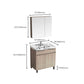 Wood Bathroom Vanity Rectangle Single Sink Mirror Freestanding Vanity Set with 2 Doors Clearhalo 'Bathroom Remodel & Bathroom Fixtures' 'Bathroom Vanities' 'bathroom_vanities' 'Home Improvement' 'home_improvement' 'home_improvement_bathroom_vanities' 1200x1200_cf79fcb2-e9e0-434e-a374-f701c4e6d4c5