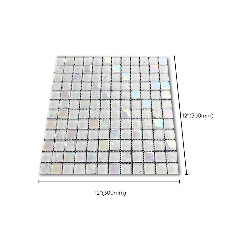 Glass Mosaic Tile Contemporary High Gloss Mosaic Tile with Square Shape Clearhalo 'Floor Tiles & Wall Tiles' 'floor_tiles_wall_tiles' 'Flooring 'Home Improvement' 'home_improvement' 'home_improvement_floor_tiles_wall_tiles' Walls and Ceiling' 1200x1200_cf8615f4-0088-48ca-8772-954e289de62f