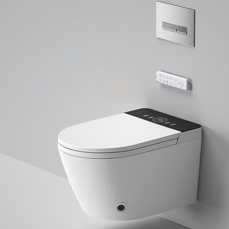 Elongated Wall Mounted Bidet with Heated Seat White 12.20" High Temperature Control Bidet Clearhalo 'Bathroom Remodel & Bathroom Fixtures' 'Bidets' 'Home Improvement' 'home_improvement' 'home_improvement_bidets' 'Toilets & Bidets' 1200x1200_cf8afba8-1e44-40e9-b94b-35439b86baf0