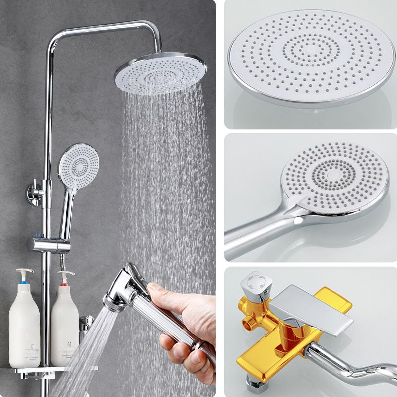 Shower Trim Round Rain Massage Jet Handheld Shower Head System Clearhalo 'Bathroom Remodel & Bathroom Fixtures' 'Home Improvement' 'home_improvement' 'home_improvement_shower_faucets' 'Shower Faucets & Systems' 'shower_faucets' 'Showers & Bathtubs Plumbing' 'Showers & Bathtubs' 1200x1200_cf94412d-3862-4a89-a99e-17d396bc9055
