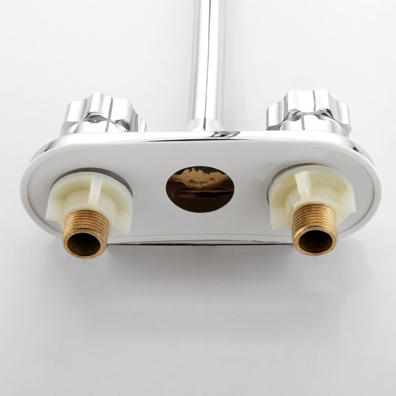 2-handles Brass Bathroom Faucet Modern High-arc Center Faucet Clearhalo 'Bathroom Remodel & Bathroom Fixtures' 'Bathroom Sink Faucets' 'Bathroom Sinks & Faucet Components' 'bathroom_sink_faucets' 'Home Improvement' 'home_improvement' 'home_improvement_bathroom_sink_faucets' 1200x1200_cf9b7937-7c55-48c0-9576-d1fad0e747d7