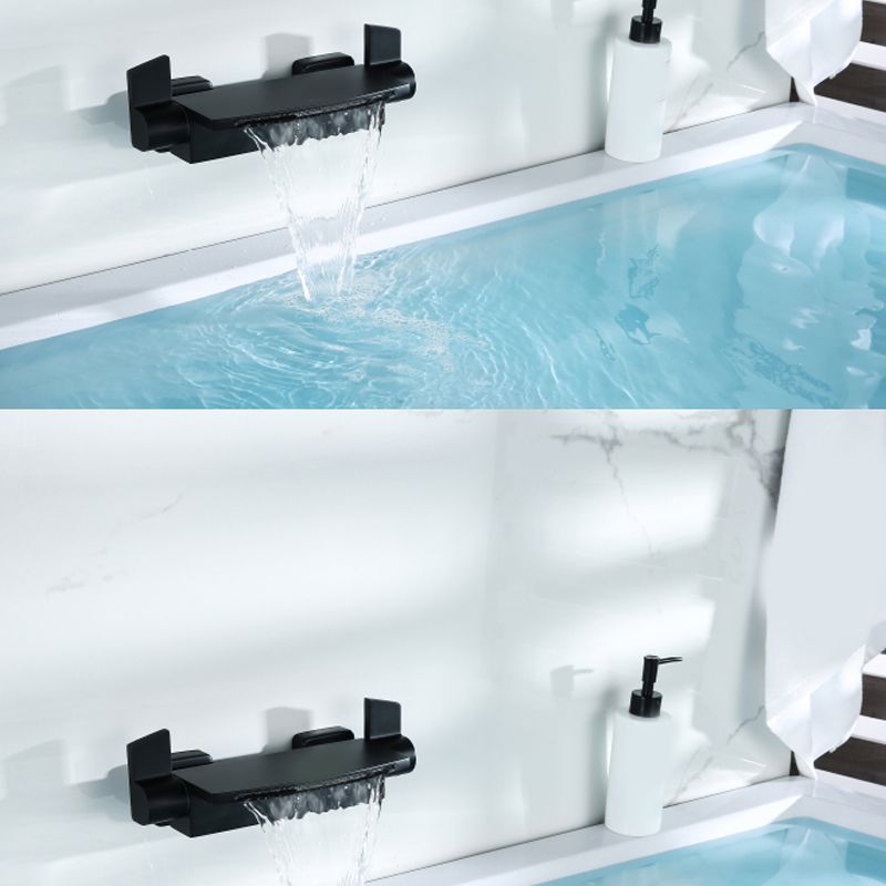 Modern Tub Faucet Copper Wall Mounted with Hose Bathroom Faucet Clearhalo 'Bathroom Remodel & Bathroom Fixtures' 'Bathtub Faucets' 'bathtub_faucets' 'Home Improvement' 'home_improvement' 'home_improvement_bathtub_faucets' 1200x1200_cfa3d9bc-0a18-475d-8914-77b6ac2e9947