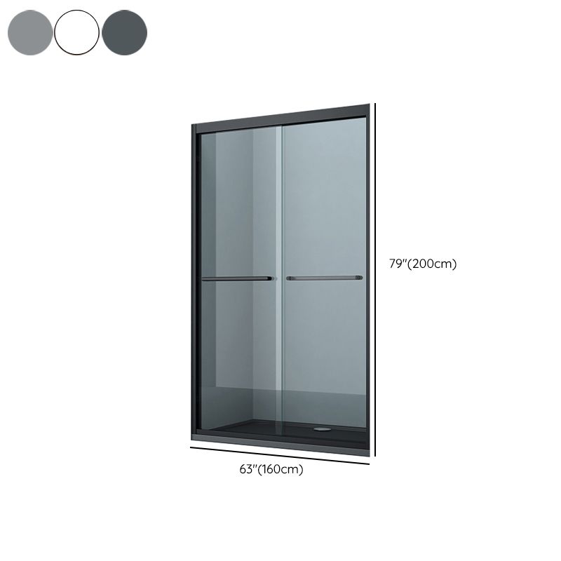 Transparent Double Shower Bath Door Metal Framed Glass Shower Door Clearhalo 'Bathroom Remodel & Bathroom Fixtures' 'Home Improvement' 'home_improvement' 'home_improvement_shower_tub_doors' 'Shower and Tub Doors' 'shower_tub_doors' 'Showers & Bathtubs' 1200x1200_cfac8ddc-45a9-40bf-9b03-188f92c3a8fb