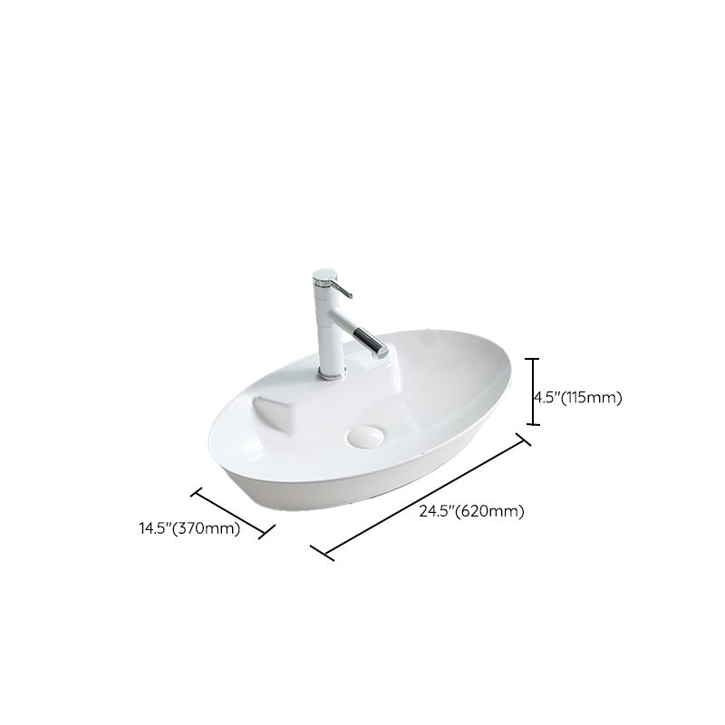 Contemporary Trough Sink Porcelain Trough Bathroom Sink with Faucet Included Clearhalo 'Bathroom Remodel & Bathroom Fixtures' 'Bathroom Sinks & Faucet Components' 'Bathroom Sinks' 'bathroom_sink' 'Home Improvement' 'home_improvement' 'home_improvement_bathroom_sink' 1200x1200_cfc48326-ac48-4f62-9840-5f94bac1c732