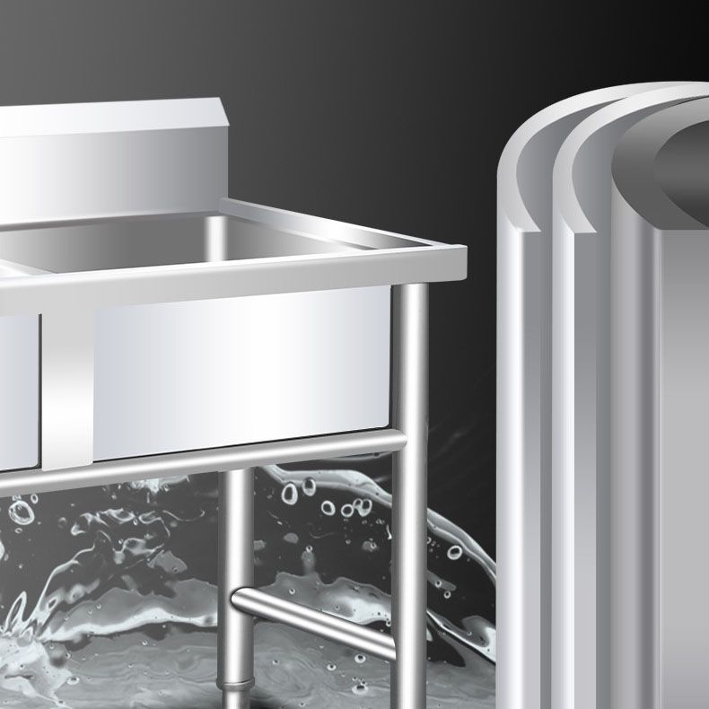 Classic Triple Bowl Sink Solid Color Stainless Steel Kitchen Sink with Faucets Clearhalo 'Home Improvement' 'home_improvement' 'home_improvement_kitchen_sinks' 'Kitchen Remodel & Kitchen Fixtures' 'Kitchen Sinks & Faucet Components' 'Kitchen Sinks' 'kitchen_sinks' 1200x1200_cfc8cf59-77f1-4748-b7bb-f25826915b96