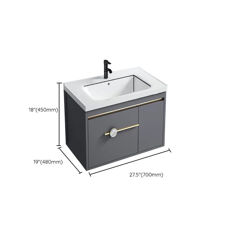Wall Mount Bathroom Vanity Faucet Included Modern Bathroom Sink Vanity Clearhalo 'Bathroom Remodel & Bathroom Fixtures' 'Bathroom Vanities' 'bathroom_vanities' 'Home Improvement' 'home_improvement' 'home_improvement_bathroom_vanities' 1200x1200_cfcea3f0-7061-4d5e-bbf0-256650b2b906