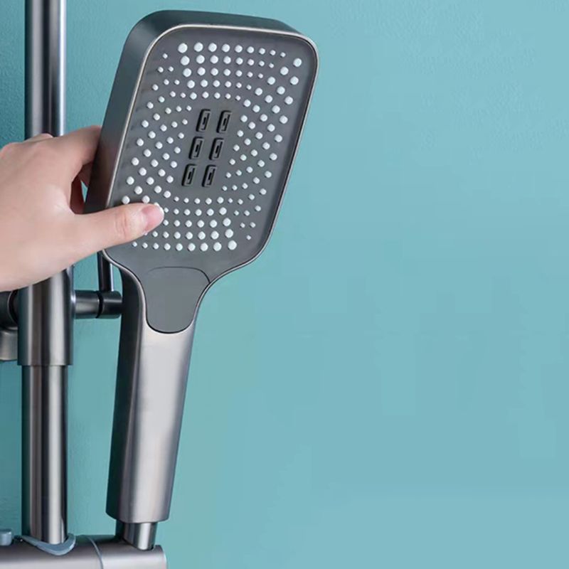 Modern Adjustable Swivel Shower Metal Shower Head Shower Faucet on Wall Clearhalo 'Bathroom Remodel & Bathroom Fixtures' 'Home Improvement' 'home_improvement' 'home_improvement_shower_faucets' 'Shower Faucets & Systems' 'shower_faucets' 'Showers & Bathtubs Plumbing' 'Showers & Bathtubs' 1200x1200_cfdba032-b083-4f06-9c6b-f630eafb3ba6
