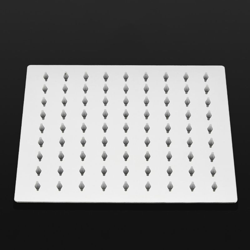 Silver Square Fixed Shower Head Modern Style Wall-Mount Showerhead Clearhalo 'Bathroom Remodel & Bathroom Fixtures' 'Home Improvement' 'home_improvement' 'home_improvement_shower_heads' 'Shower Heads' 'shower_heads' 'Showers & Bathtubs Plumbing' 'Showers & Bathtubs' 1200x1200_cffc7d2f-79af-40e4-abc5-7e908728ad90