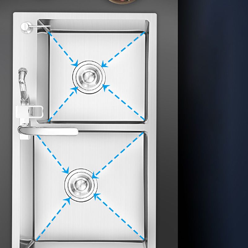 Dirt Resistant Kitchen Sink Soundproof Detail Kitchen Double Sink with Overflow Hole Clearhalo 'Home Improvement' 'home_improvement' 'home_improvement_kitchen_sinks' 'Kitchen Remodel & Kitchen Fixtures' 'Kitchen Sinks & Faucet Components' 'Kitchen Sinks' 'kitchen_sinks' 1200x1200_d00a46fc-7aec-43a6-87c3-276e78fc2fc5