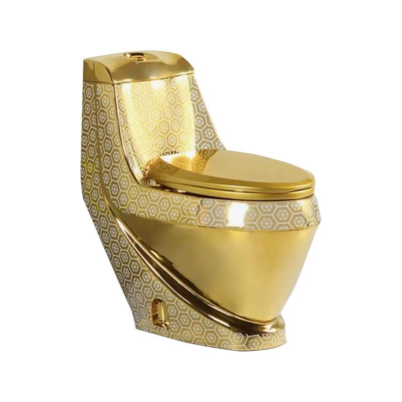 Traditional Style Golden Toilet Siphon Jet One Piece Toilet with Slow Close Seat Clearhalo 'Bathroom Remodel & Bathroom Fixtures' 'Home Improvement' 'home_improvement' 'home_improvement_toilets' 'Toilets & Bidets' 'Toilets' 1200x1200_d00d4e57-90cd-4197-bc9d-6faf34721425