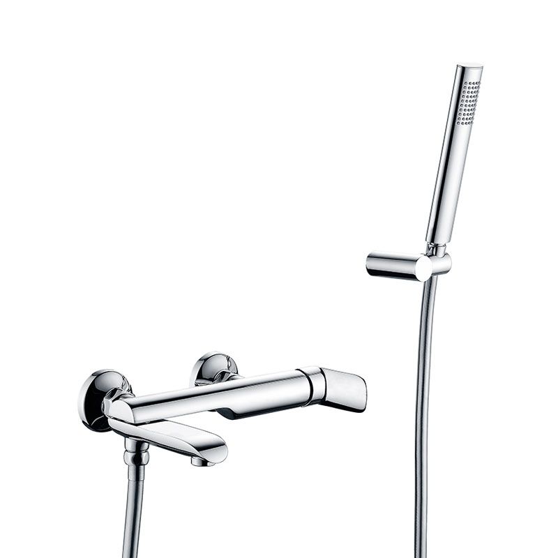 Modern Bathtub Faucet Brass Handheld Shower Head Single Rod Handle Bathtub Faucet Clearhalo 'Bathroom Remodel & Bathroom Fixtures' 'Bathtub Faucets' 'bathtub_faucets' 'Home Improvement' 'home_improvement' 'home_improvement_bathtub_faucets' 1200x1200_d010b0df-7a72-4387-9c8b-a37b527d236d