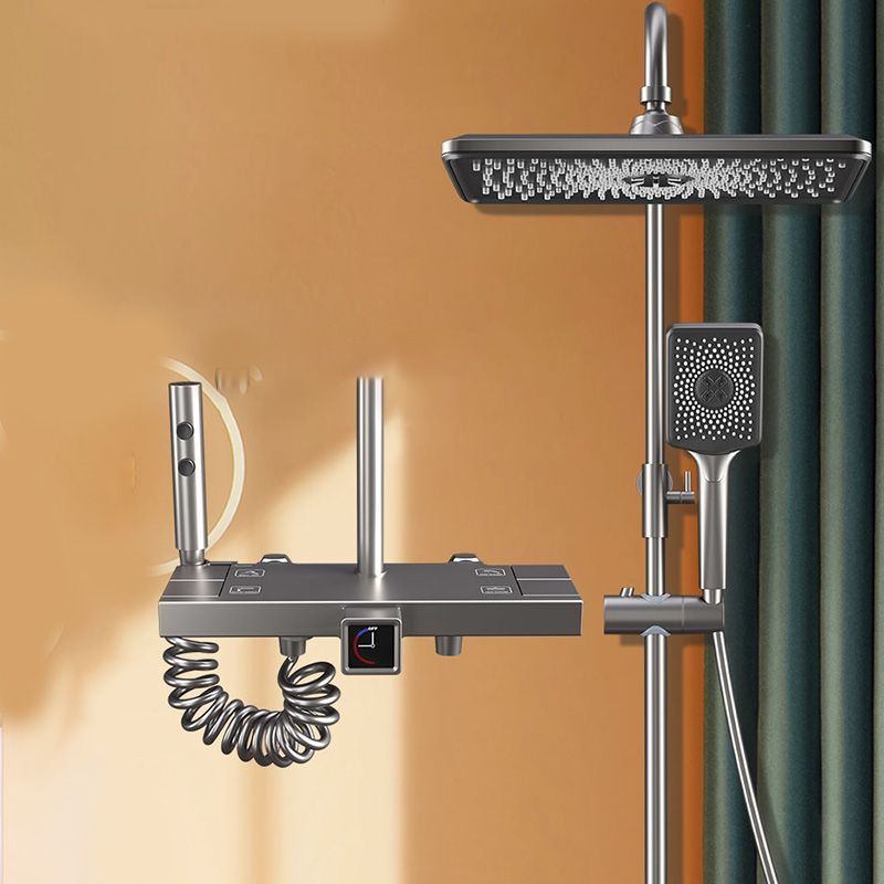 Modern Shower Trim Pure Color Slide Bar Included Shower Combo Clearhalo 'Bathroom Remodel & Bathroom Fixtures' 'Home Improvement' 'home_improvement' 'home_improvement_shower_faucets' 'Shower Faucets & Systems' 'shower_faucets' 'Showers & Bathtubs Plumbing' 'Showers & Bathtubs' 1200x1200_d0208636-7142-466b-807c-e60e343addde