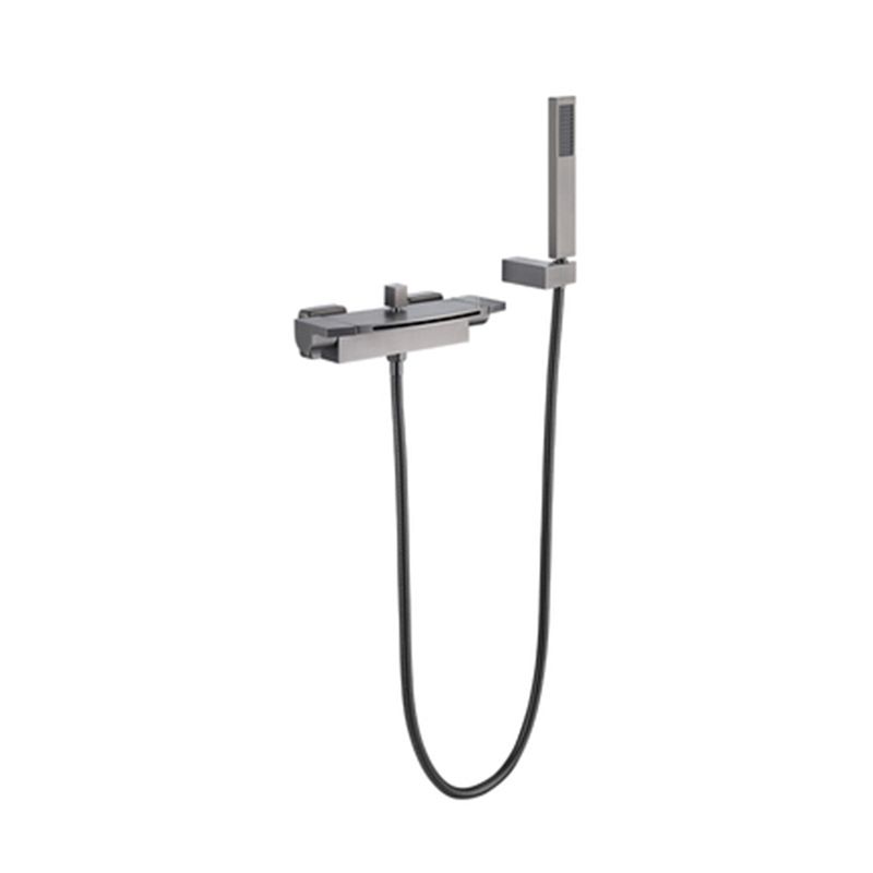 Modern Shower Faucet Brass Handheld Shower Head Wall Mounted Shower Trim Clearhalo 'Bathroom Remodel & Bathroom Fixtures' 'Home Improvement' 'home_improvement' 'home_improvement_shower_faucets' 'Shower Faucets & Systems' 'shower_faucets' 'Showers & Bathtubs Plumbing' 'Showers & Bathtubs' 1200x1200_d026cf17-2323-4e6a-9960-1a4e086da2aa