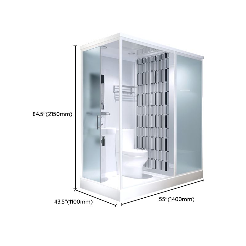 Modern Rectangular Sliding Shower Enclosure Framed Shower Enclosure with Tempered Glass Clearhalo 'Bathroom Remodel & Bathroom Fixtures' 'Home Improvement' 'home_improvement' 'home_improvement_shower_stalls_enclosures' 'Shower Stalls & Enclosures' 'shower_stalls_enclosures' 'Showers & Bathtubs' 1200x1200_d02f5a92-a1ee-420e-a189-9604a6f0e9c1