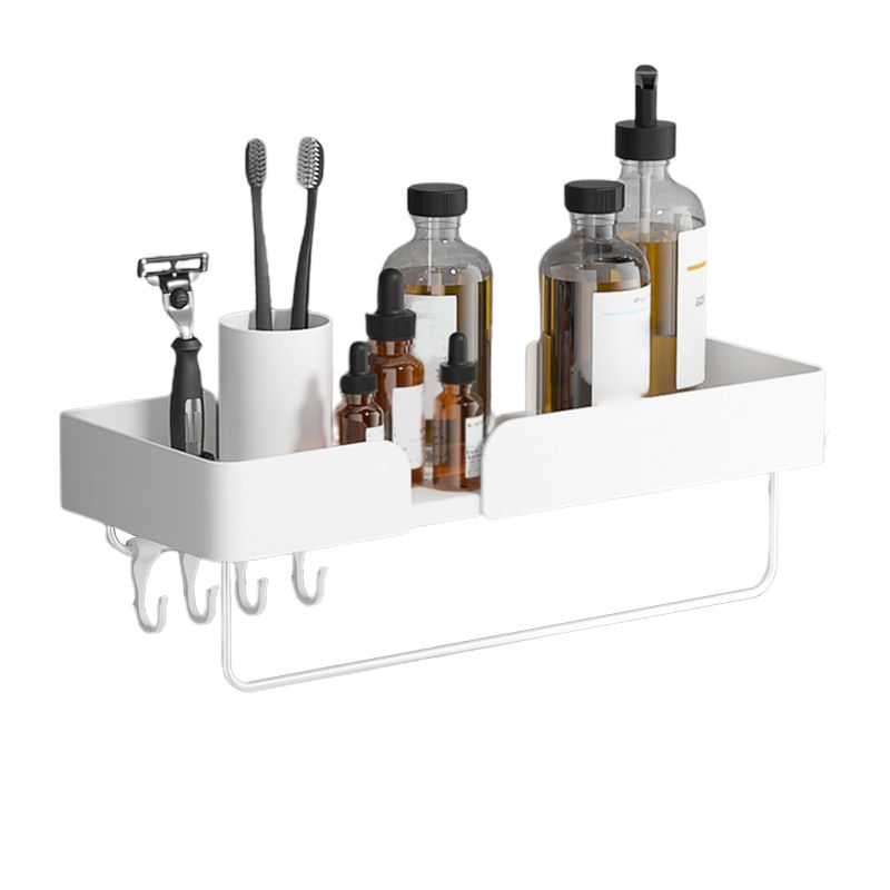 White Bathroom Set Modern 1/2/3 - Piece Anti-rust Bath Shelf Clearhalo 'Bathroom Hardware Sets' 'Bathroom Hardware' 'Bathroom Remodel & Bathroom Fixtures' 'bathroom_hardware_sets' 'Home Improvement' 'home_improvement' 'home_improvement_bathroom_hardware_sets' 1200x1200_d03934e5-b667-4702-857b-1816621e0570