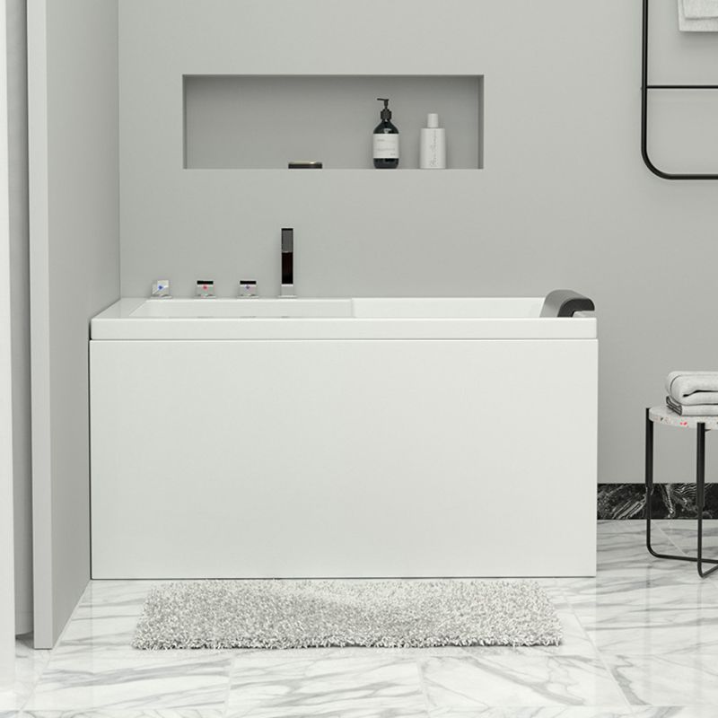 Modern Acrylic Rectangular Tub Soaking 24.8-inch Tall Bath Tub in White Clearhalo 'Bathroom Remodel & Bathroom Fixtures' 'Bathtubs' 'Home Improvement' 'home_improvement' 'home_improvement_bathtubs' 'Showers & Bathtubs' 1200x1200_d03b2c75-3a71-488c-adb3-18ad7d942e6c