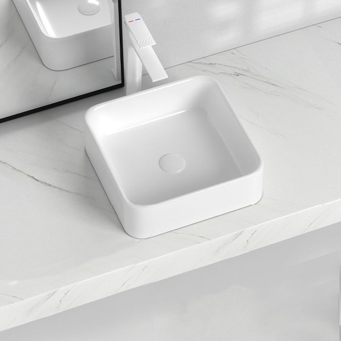 Contemporary Bathroom Sink with Single Faucet Hole Solid Color Rectangular Vessel Sink Clearhalo 'Bathroom Remodel & Bathroom Fixtures' 'Bathroom Sinks & Faucet Components' 'Bathroom Sinks' 'bathroom_sink' 'Home Improvement' 'home_improvement' 'home_improvement_bathroom_sink' 1200x1200_d0469899-c273-49f7-b76f-3f41f5bf6c96