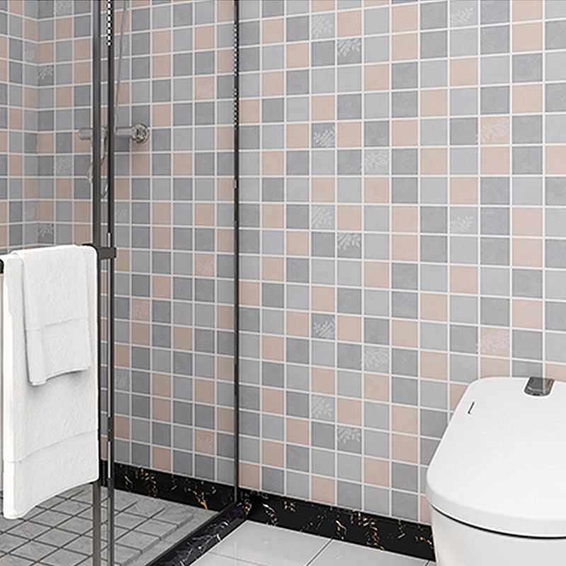 Grid Mosaic Peel & Stick Tile Scratch Resistant Wallpaper for Bathroom Backsplash Clearhalo 'Flooring 'Home Improvement' 'home_improvement' 'home_improvement_peel_stick_blacksplash' 'Peel & Stick Backsplash Tile' 'peel_stick_blacksplash' 'Walls & Ceilings' Walls and Ceiling' 1200x1200_d04dc3f0-8f96-4088-821b-758edb5f5efb