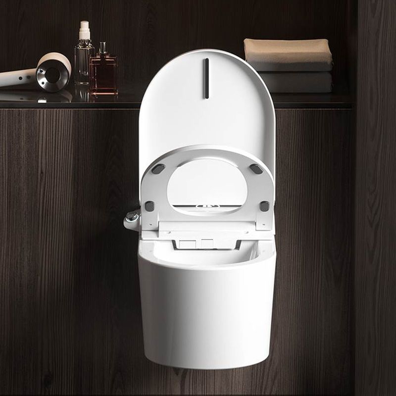 Contemporary Wall Hung Toilet Set in White Elongated Bowl Shape Clearhalo 'Bathroom Remodel & Bathroom Fixtures' 'Bidets' 'Home Improvement' 'home_improvement' 'home_improvement_bidets' 'Toilets & Bidets' 1200x1200_d05f62d4-de7d-474f-a4c7-07fe495dce50