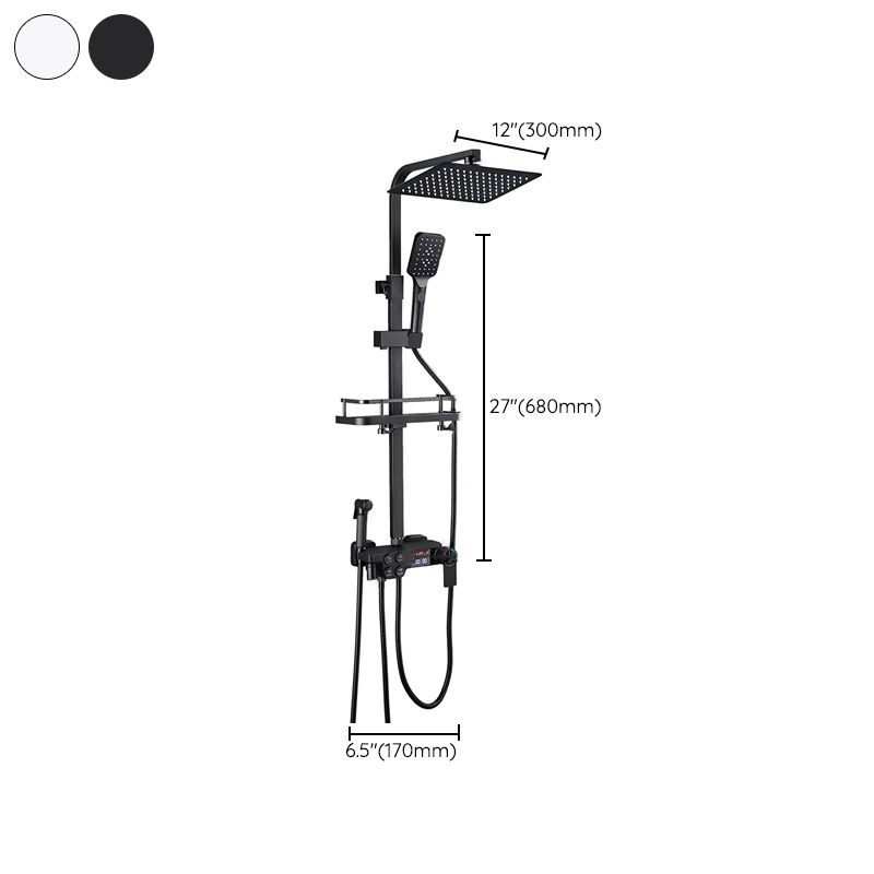 Contemporary Style Shower System Spot Resist Copper Wall Mounted Shower System Clearhalo 'Bathroom Remodel & Bathroom Fixtures' 'Home Improvement' 'home_improvement' 'home_improvement_shower_faucets' 'Shower Faucets & Systems' 'shower_faucets' 'Showers & Bathtubs Plumbing' 'Showers & Bathtubs' 1200x1200_d063cf69-5635-4130-93e5-6cf1fa3ad282