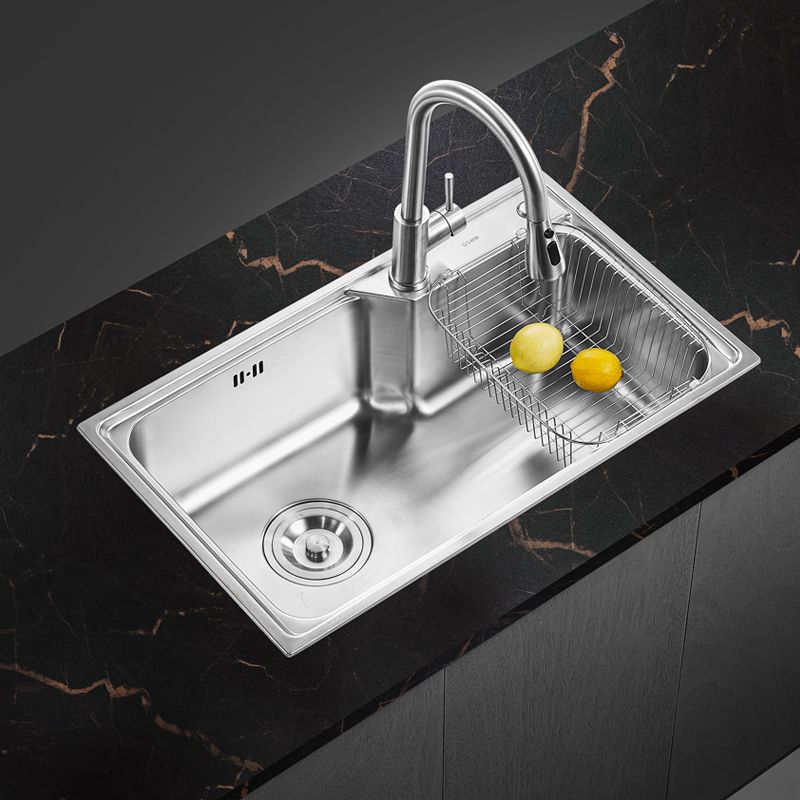 Modern Style Kitchen Sink Noise-cancelling Design Drop-In Kitchen Sink Clearhalo 'Home Improvement' 'home_improvement' 'home_improvement_kitchen_sinks' 'Kitchen Remodel & Kitchen Fixtures' 'Kitchen Sinks & Faucet Components' 'Kitchen Sinks' 'kitchen_sinks' 1200x1200_d06b584d-00e2-45f7-b9a4-4014fc1b6d75