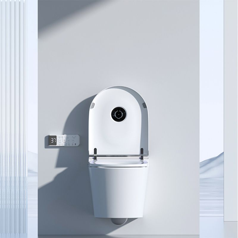 Contemporary Smart Toilet White Foot Sensor Elongated Dryer Wall Mounted Bidet Clearhalo 'Bathroom Remodel & Bathroom Fixtures' 'Bidets' 'Home Improvement' 'home_improvement' 'home_improvement_bidets' 'Toilets & Bidets' 1200x1200_d079d841-4fec-4bff-9029-10ba79a52b27
