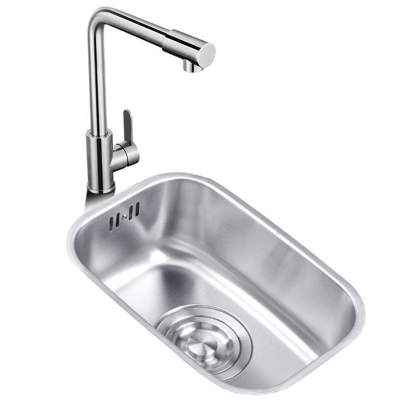 Basic Bar Sink Stainless Steel Single Bowl Kitchen Bar Sink with Drain Assembly Clearhalo 'Home Improvement' 'home_improvement' 'home_improvement_kitchen_sinks' 'Kitchen Remodel & Kitchen Fixtures' 'Kitchen Sinks & Faucet Components' 'Kitchen Sinks' 'kitchen_sinks' 1200x1200_d07cf340-d613-431d-b6e5-4dbd4b39af54