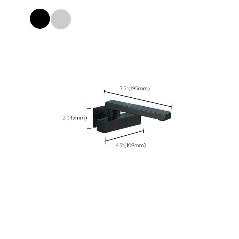 Modern Tub Filler Wall Mount Handshower Swivel Copper Tub Filler with Single Lever Handle Clearhalo 'Bathroom Remodel & Bathroom Fixtures' 'Bathtub Faucets' 'bathtub_faucets' 'Home Improvement' 'home_improvement' 'home_improvement_bathtub_faucets' 1200x1200_d08014be-39ad-407c-8f64-732a9f459ba5