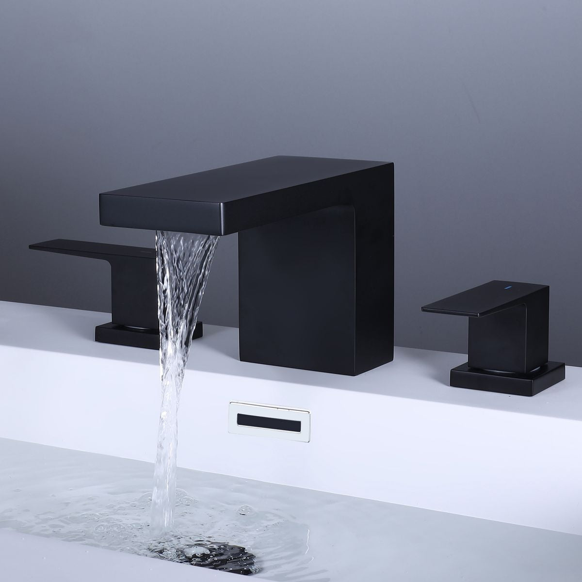Modern Bathroom Faucet Rod Two-handle Waterfall Bathtub Faucet Clearhalo 'Bathroom Remodel & Bathroom Fixtures' 'Bathtub Faucets' 'bathtub_faucets' 'Home Improvement' 'home_improvement' 'home_improvement_bathtub_faucets' 1200x1200_d08072d7-6647-4449-bd96-0aa915959b8e