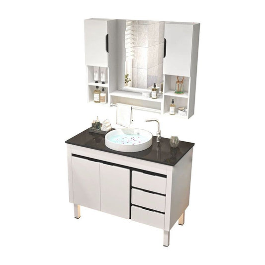 Mirror Included Wall Mount Sink Vanity with Faucet for Bathroom Clearhalo 'Bathroom Remodel & Bathroom Fixtures' 'Bathroom Vanities' 'bathroom_vanities' 'Home Improvement' 'home_improvement' 'home_improvement_bathroom_vanities' 1200x1200_d09240d0-6c45-4f48-806f-217417f6265c