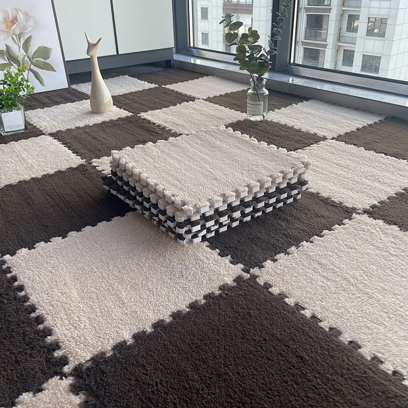 Dark Color Level Loop Carpet Tile Non-Skid Interlocking Bedroom Carpet Tiles Clearhalo 'Carpet Tiles & Carpet Squares' 'carpet_tiles_carpet_squares' 'Flooring 'Home Improvement' 'home_improvement' 'home_improvement_carpet_tiles_carpet_squares' Walls and Ceiling' 1200x1200_d09b65d0-cf03-4089-837b-d1d9af4e2845