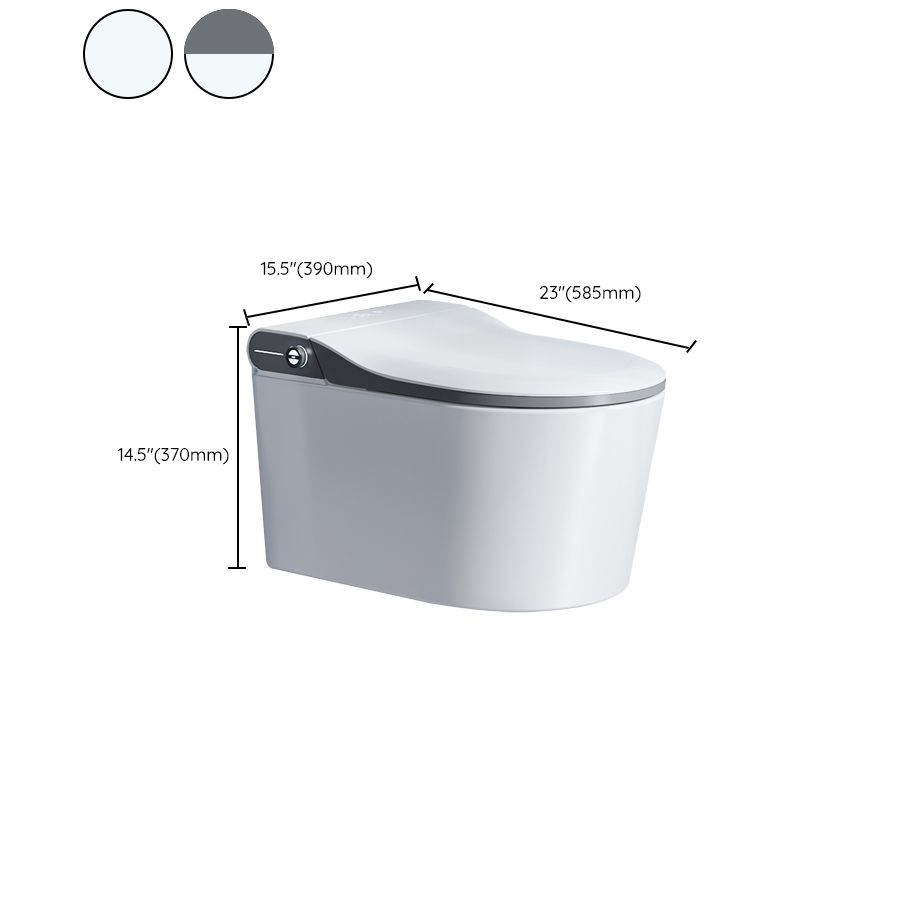Contemporary Wall Mounted Bidet Elongated White Foot Sensor Ceramic Heated Seat Clearhalo 'Bathroom Remodel & Bathroom Fixtures' 'Bidets' 'Home Improvement' 'home_improvement' 'home_improvement_bidets' 'Toilets & Bidets' 1200x1200_d0b86bde-2e82-480e-ae11-dfa03377284e